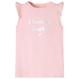 VidaXL Kindershirt met ruches aan de mouwen 128 lichtroze