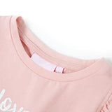 VidaXL Kindershirt met ruches aan de mouwen 128 lichtroze