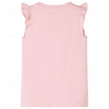 VidaXL Kindershirt met ruches aan de mouwen 140 lichtroze