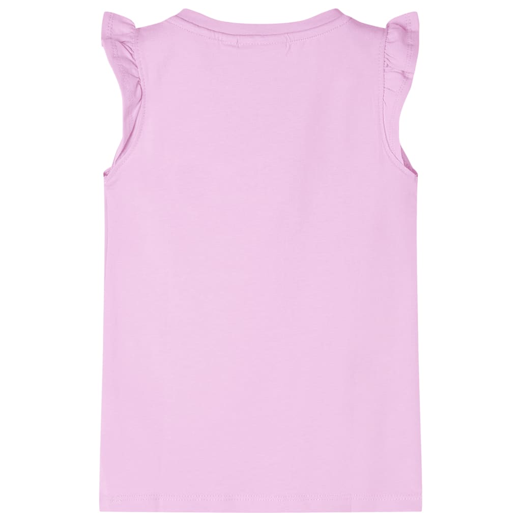 VidaXL Kindershirt met ruches aan de mouwen 92 lila