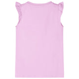 VidaXL Kindershirt met ruches aan de mouwen 92 lila