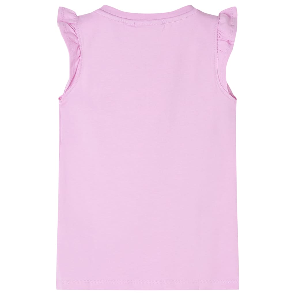 VidaXL Kindershirt met ruches aan de mouwen 104 lila