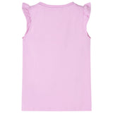 VidaXL Kindershirt met ruches aan de mouwen 104 lila