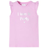 VidaXL Kindershirt met ruches aan de mouwen 128 lila