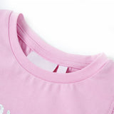 VidaXL Kindershirt met ruches aan de mouwen 128 lila
