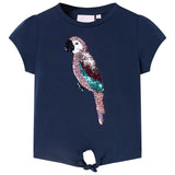 VidaXL Kindershirt 140 marineblauw