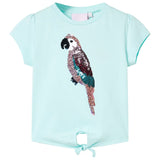 VidaXL Kindershirt 104 lichtzeeblauw