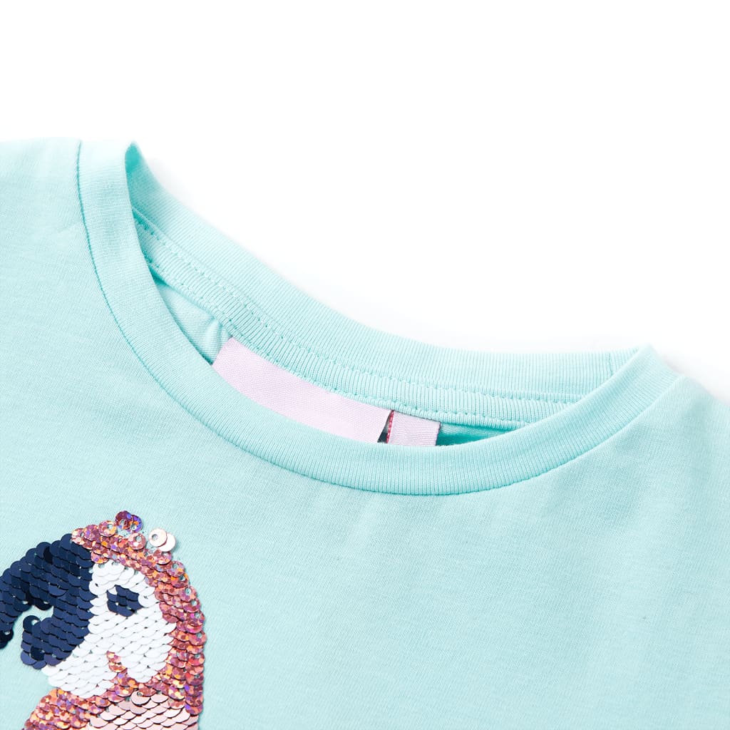 VidaXL Kindershirt 104 lichtzeeblauw