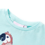 VidaXL Kindershirt 104 lichtzeeblauw