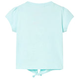 VidaXL Kindershirt 116 lichtzeeblauw