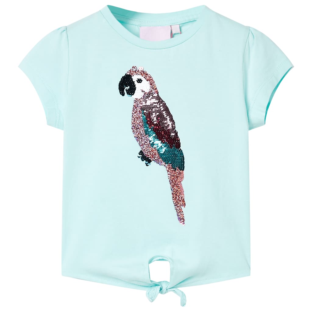 VidaXL Kindershirt 128 lichtzeeblauw