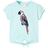 VidaXL Kindershirt 128 lichtzeeblauw