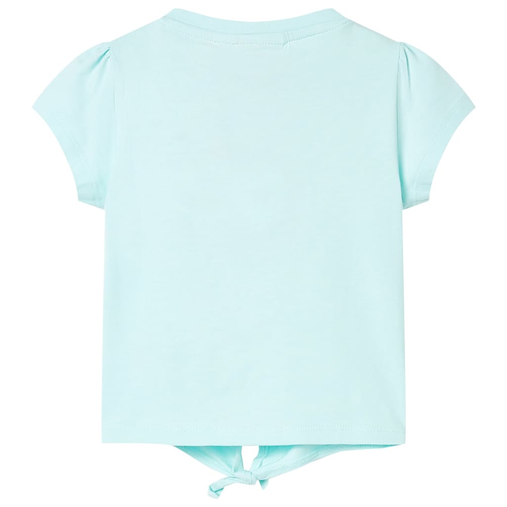 VidaXL Kindershirt 128 lichtzeeblauw