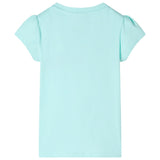 VidaXL Kindershirt 92 lichtzeeblauw