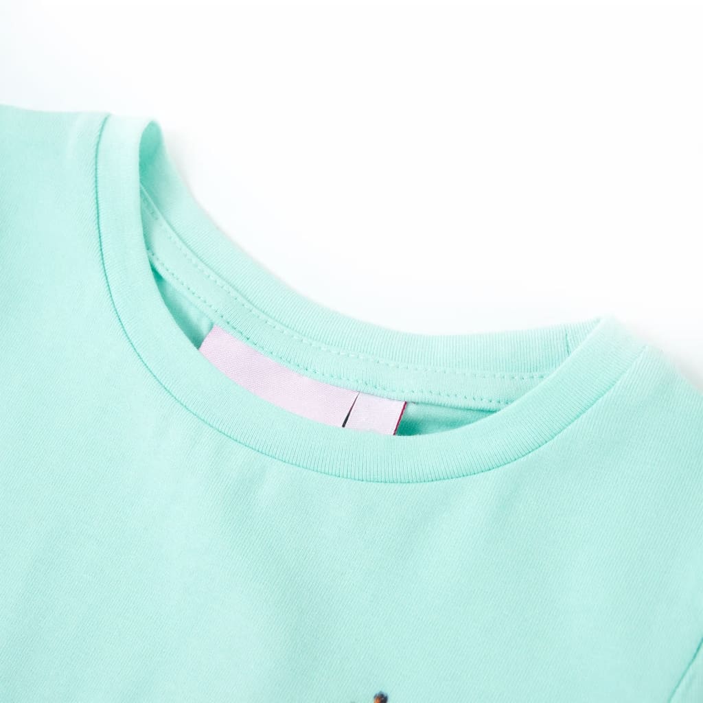 VidaXL Kindershirt 104 lichtzeeblauw