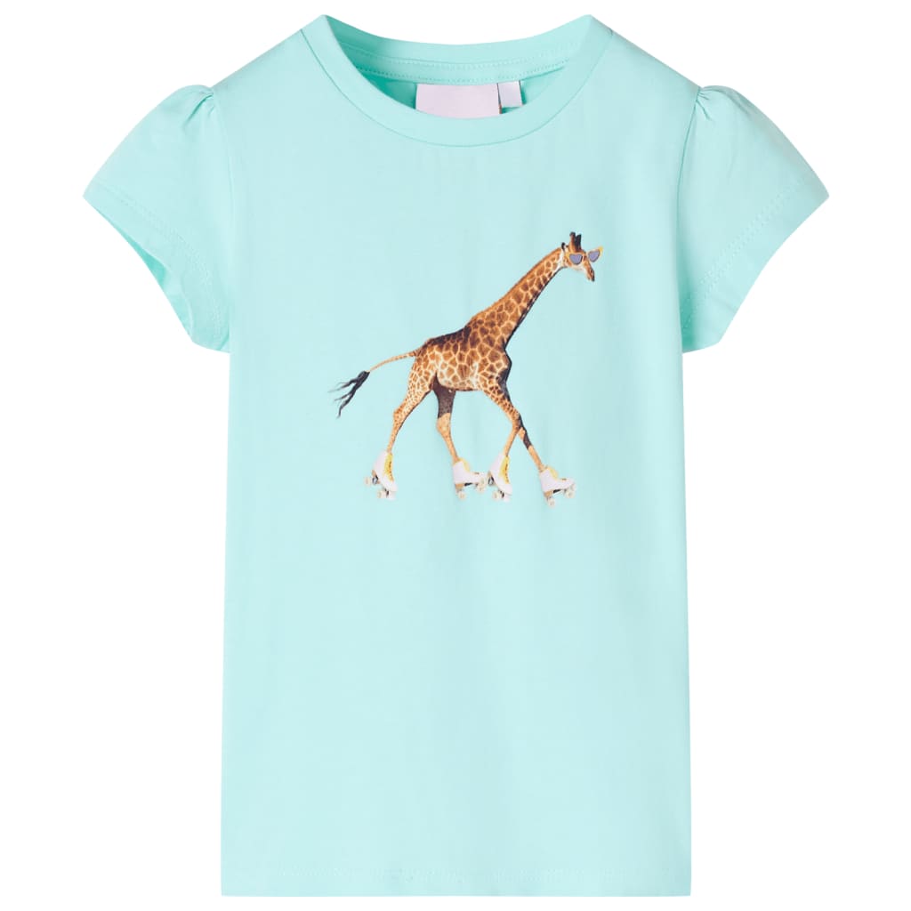 VidaXL Kindershirt 116 lichtzeeblauw