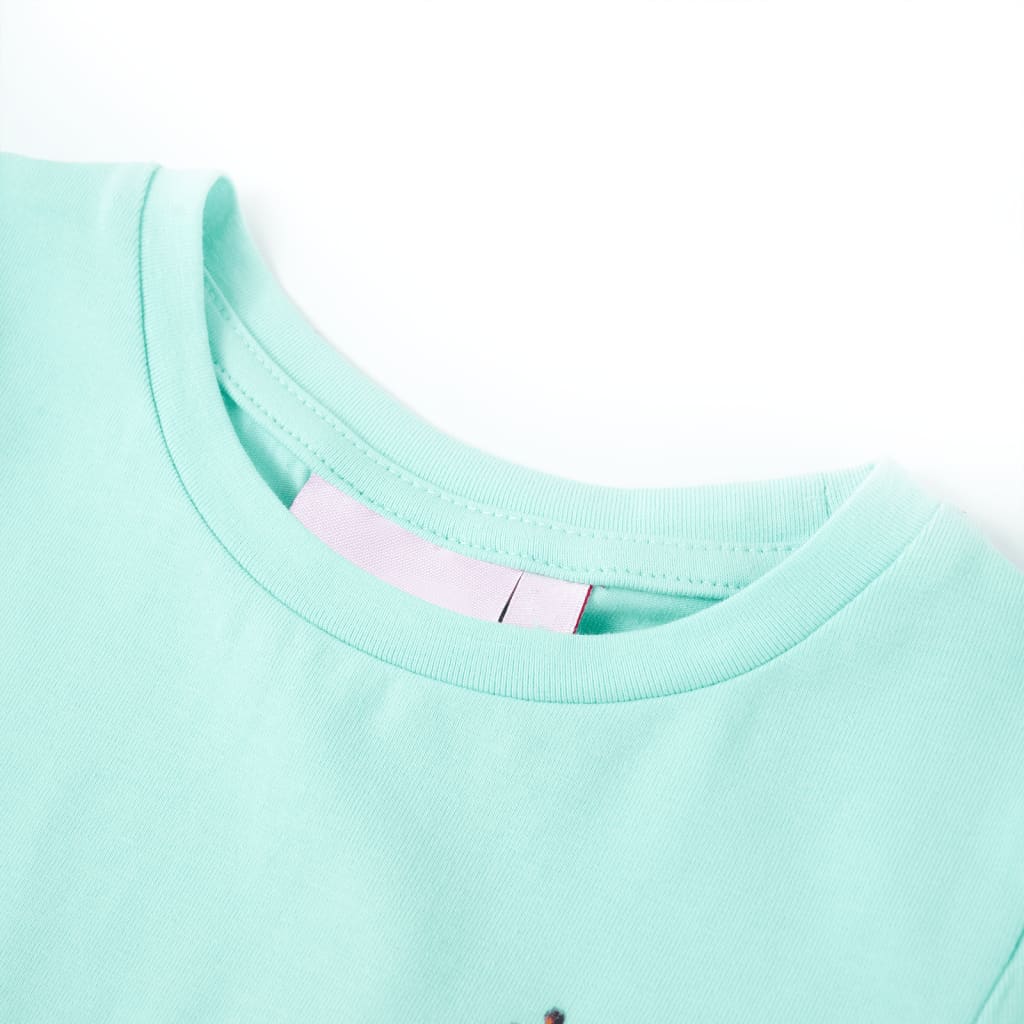 VidaXL Kindershirt 116 lichtzeeblauw