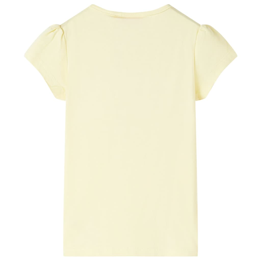 VidaXL Kindershirt 104 zachtgeel