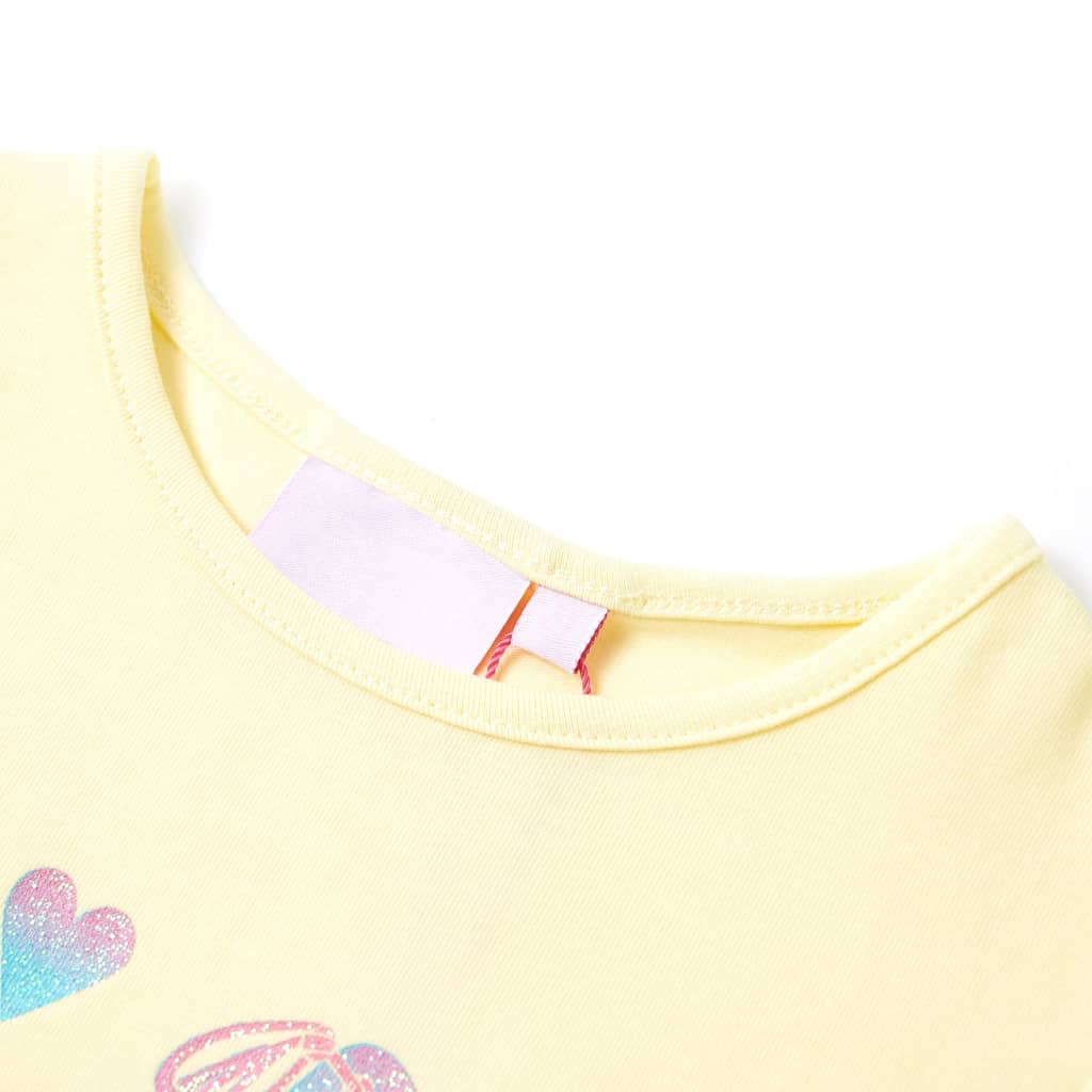 VidaXL Kindershirt 104 zachtgeel