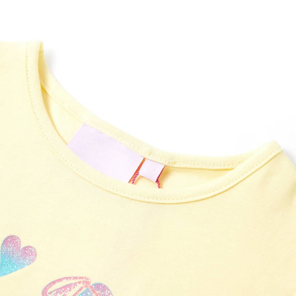 VidaXL Kindershirt 140 zachtgeel