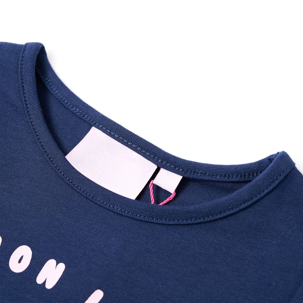 VidaXL Kindershirt 92 marineblauw