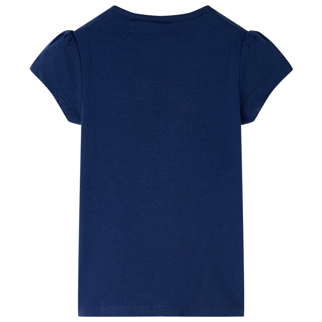 VidaXL Kindershirt 128 marineblauw