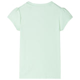 VidaXL Kindershirt met kapmouwen 92 zachtgroen
