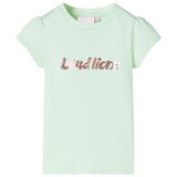 VidaXL Kindershirt met kapmouwen 104 zachtgroen