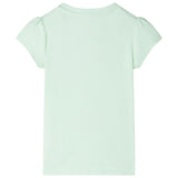 VidaXL Kindershirt met kapmouwen 104 zachtgroen