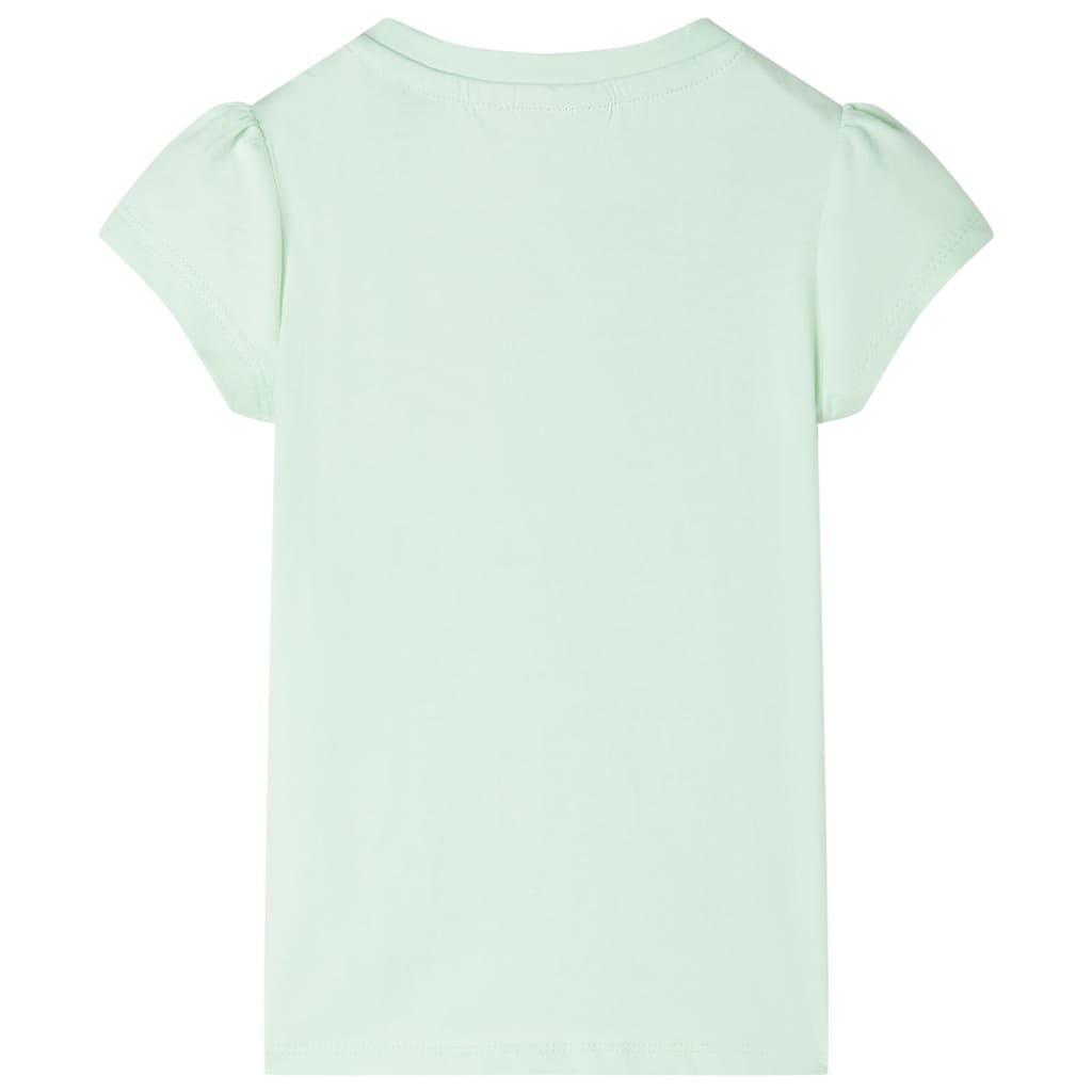 VidaXL Kindershirt met kapmouwen 116 zachtgroen