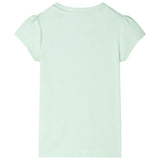 VidaXL Kindershirt met kapmouwen 116 zachtgroen