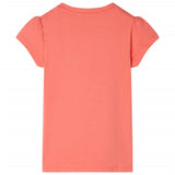 VidaXL Kindershirt met kapmouwen 104 koraalkleurig