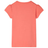 VidaXL Kindershirt met kapmouwen 140 koraalkleurig