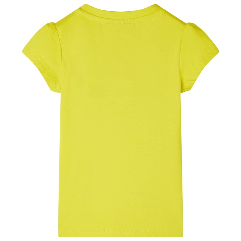 VidaXL Kindershirt met kapmouwen 128 felgeel