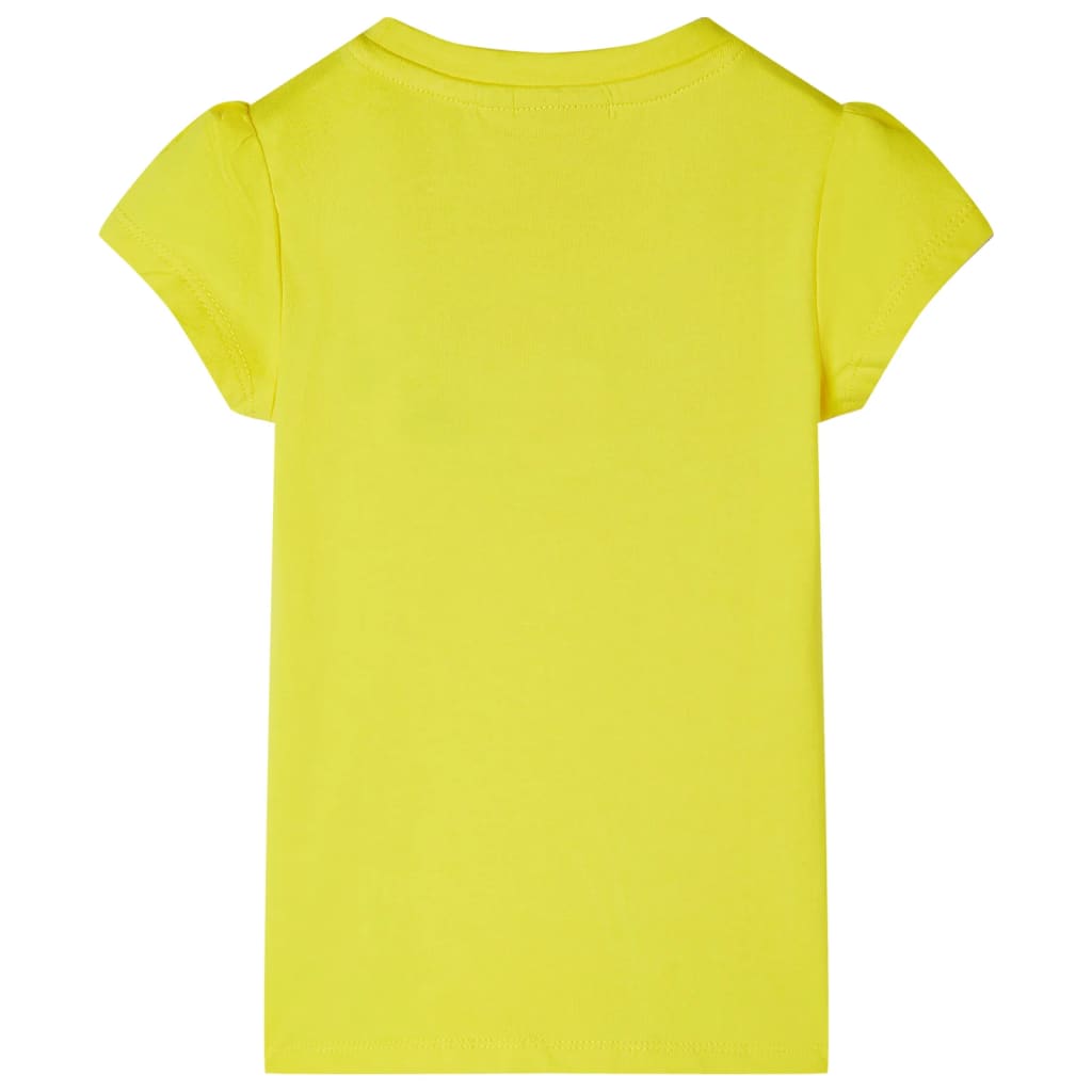 VidaXL Kindershirt met kapmouwen 140 felgeel