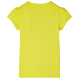 VidaXL Kindershirt met kapmouwen 140 felgeel