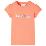 VidaXL Kindershirt met kapmouwen 92 neonoranje
