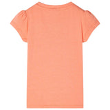 VidaXL Kindershirt met kapmouwen 104 neonoranje
