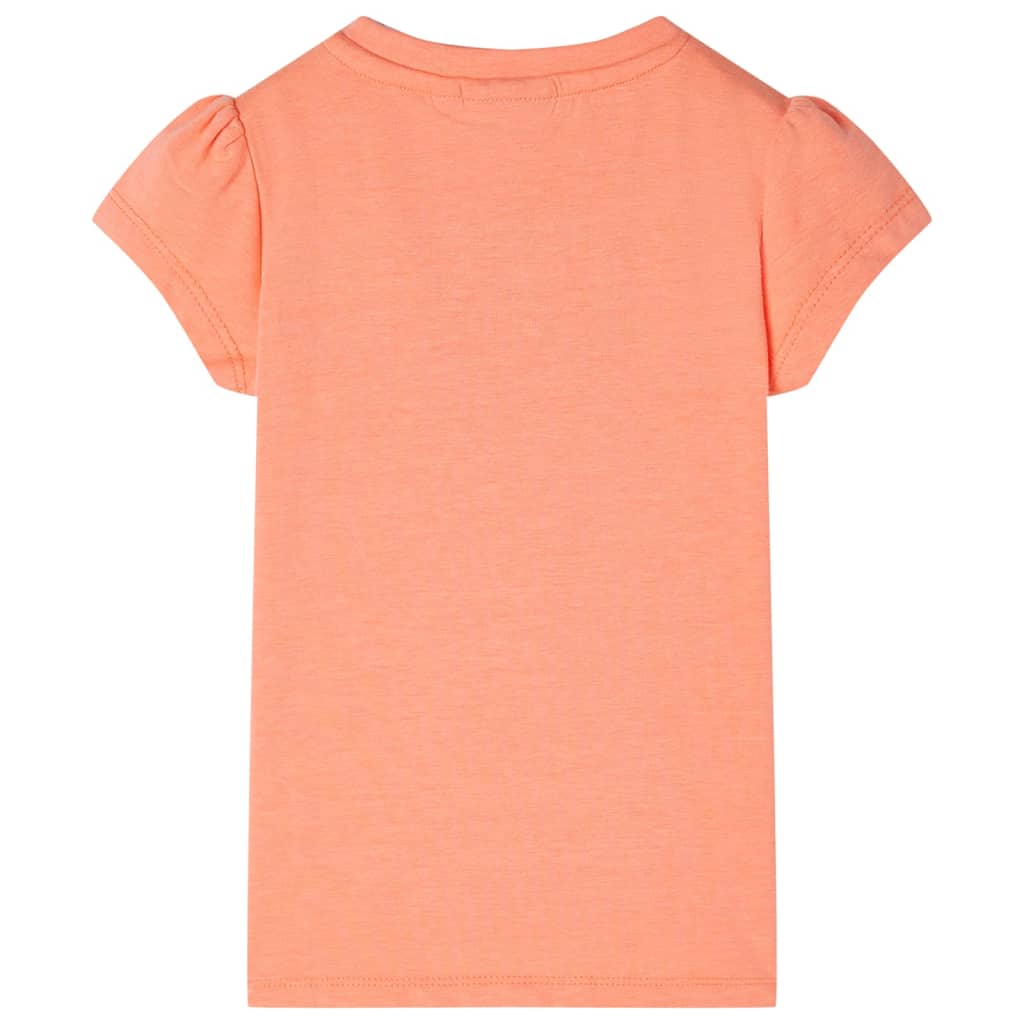 VidaXL Kindershirt met kapmouwen 116 neonoranje