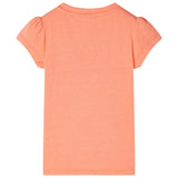 VidaXL Kindershirt met kapmouwen 116 neonoranje