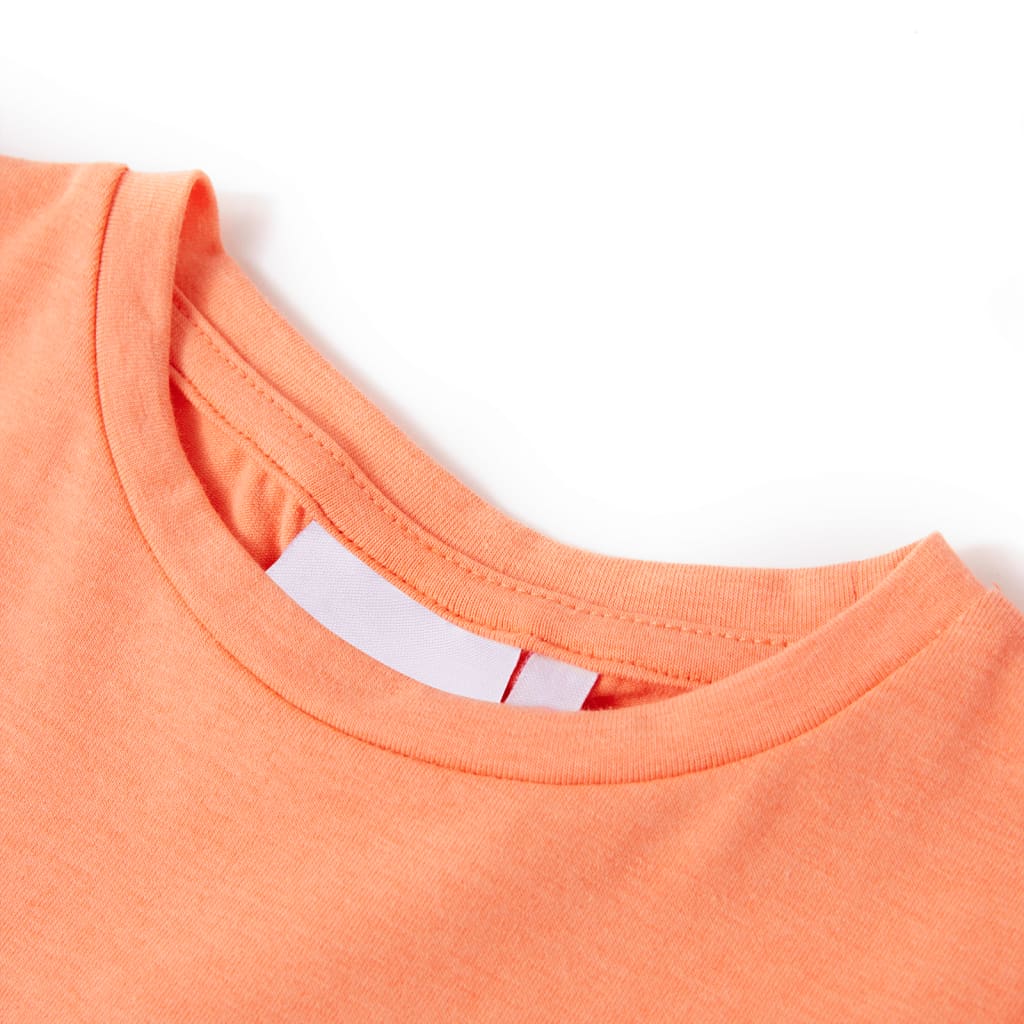 VidaXL Kindershirt met kapmouwen 116 neonoranje