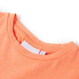 VidaXL Kindershirt met kapmouwen 116 neonoranje
