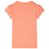 VidaXL Kindershirt met kapmouwen 128 neonoranje