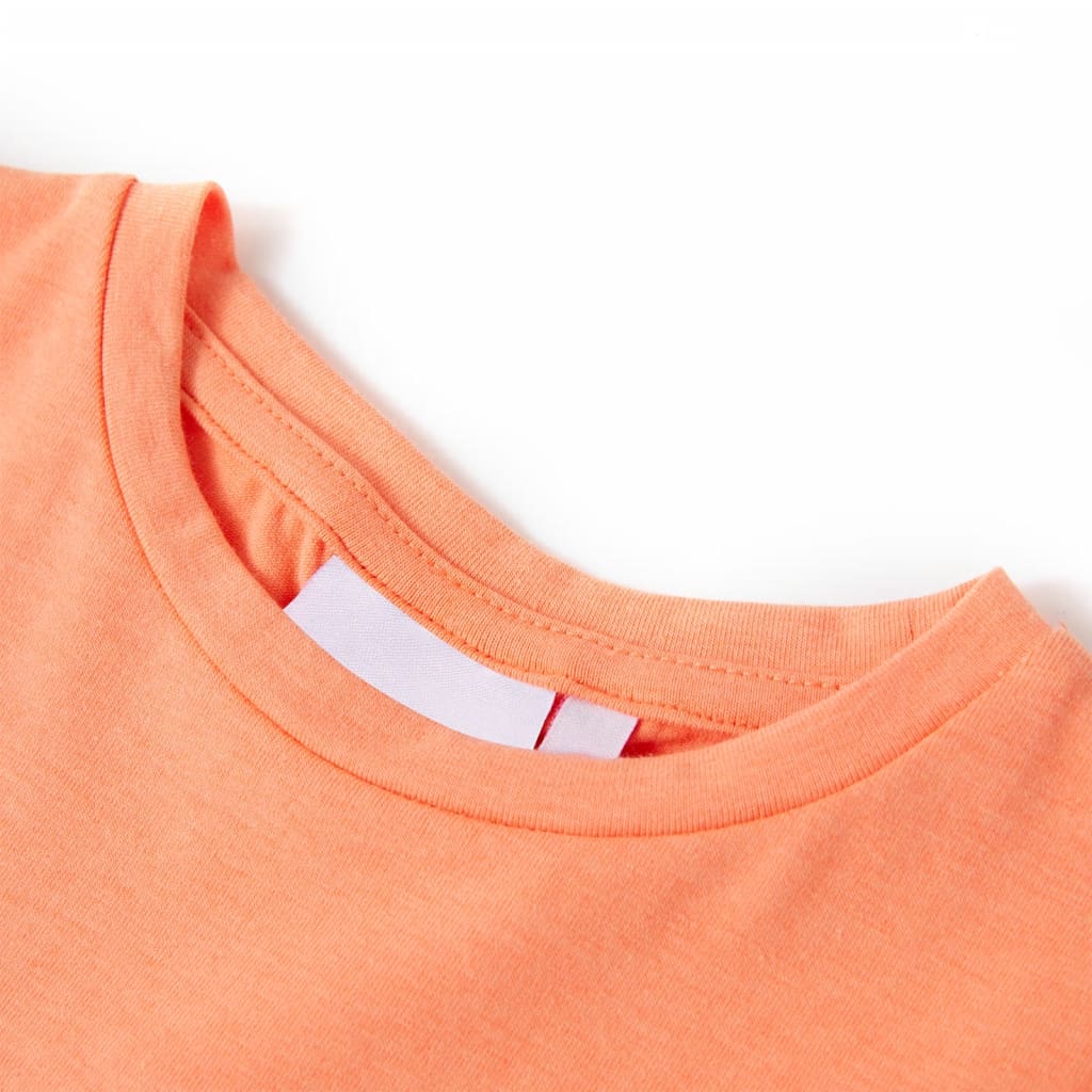 VidaXL Kindershirt met kapmouwen 140 neonoranje
