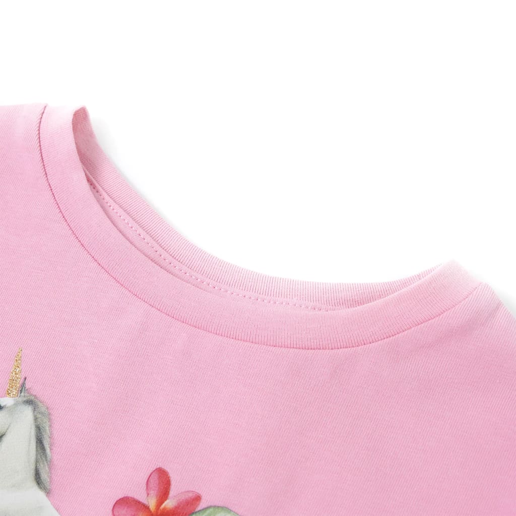 VidaXL Kindershirt met korte mouwen 140 felroze