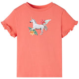 VidaXL Kindershirt met korte mouwen 92 koraalkleurig