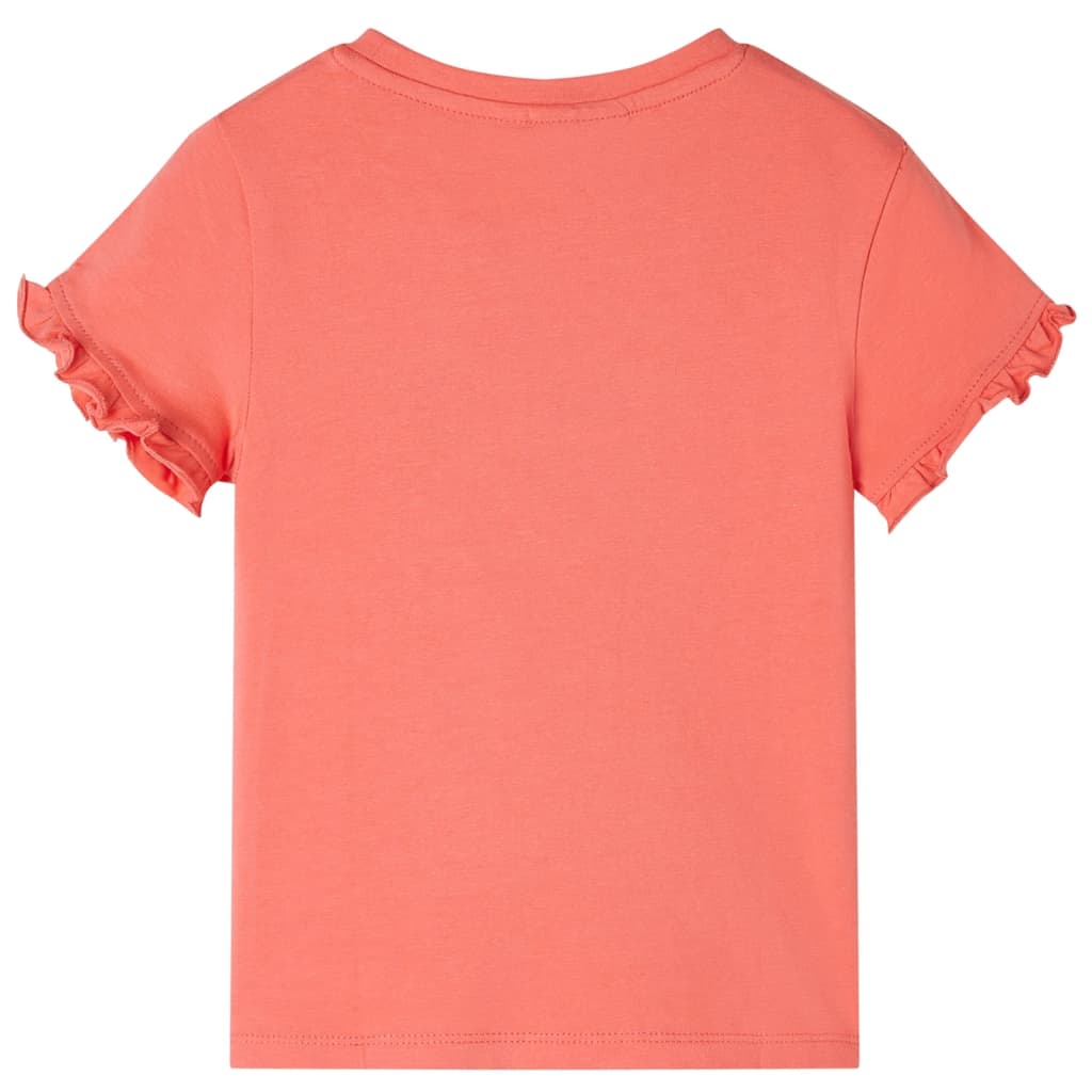 VidaXL Kindershirt met korte mouwen 116 koraalkleurig