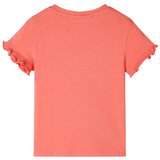 VidaXL Kindershirt met korte mouwen 128 koraalkleurig