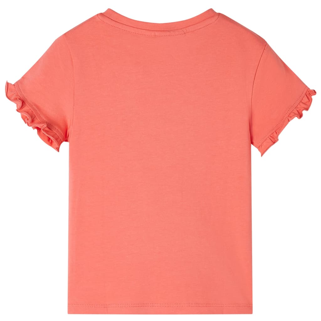 VidaXL Kindershirt met korte mouwen 140 koraalkleurig
