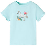 VidaXL Kindershirt met korte mouwen 92 lichtzeeblauw